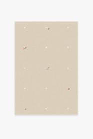 Gray Malin Umbrella Dot Cream &amp; Pink Tufted Rug (size: 4'x6')