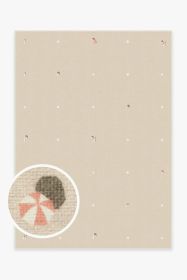 Gray Malin Umbrella Dot Cream &amp; Pink Tufted Rug (size: 5'x7')