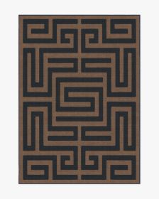 Maze Navy &amp; Natural Tufted Rug (size: 5'x7')