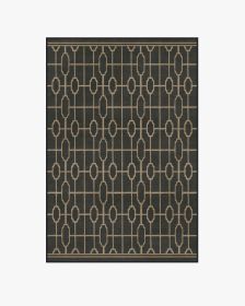 The Hiltons Diana Trellis Black &amp; Gold Tufted Rug (size: 4'x6')