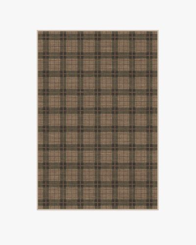 Alfie Plaid Natural &amp; Green Tufted Rug