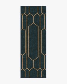 The Hiltons Bryant Marine Blue &amp; Gold Rug (size: 2.5'x8')