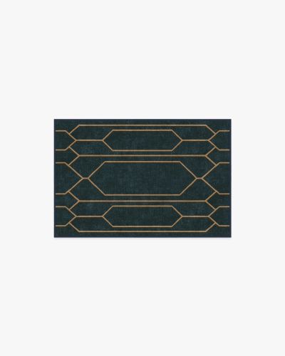 The Hiltons Bryant Marine Blue &amp; Gold Rug