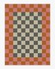 Jonathan Adler Checker Border Pink &amp; Orange Rug