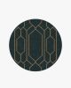 The Hiltons Bryant Marine Blue &amp; Gold Rug