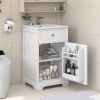 20" Bathroom Vanity with Sink, Bathroom Cabinet with Soft Closing Door, Storage Rack and Adjustable Shelves