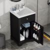 20" Bathroom Vanity with Sink, Bathroom Cabinet with Soft Closing Door, Storage Rack and Adjustable Shelves