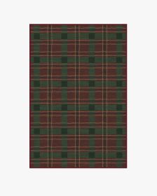 Piper Plaid Burgundy &amp; Green Rug (size: 4'x6')
