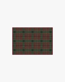 Piper Plaid Burgundy &amp; Green Rug (size: 2'x3')