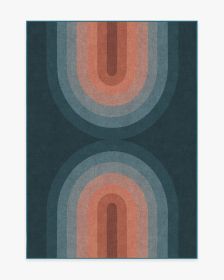 Absida Teal Rug (size: 5'x7')