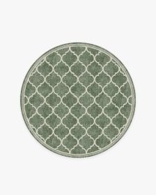 Terali Ivy Green Rug (size: 5' Round)