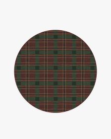Piper Plaid Burgundy &amp; Green Rug (size: 5' Round)