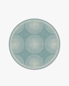 Jonathan Adler Santorini Blue Tufted Rug (size: 5' Round)