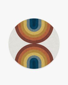 Absida Rainbow Tufted Rug (size: 5' Round)
