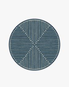 Jonathan Adler Inkdrop Lapis Blue Tufted Rug (size: 5' Round)