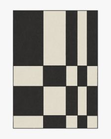 Coen Check Black &amp; Ivory Tufted Rug (size: 5'x7')
