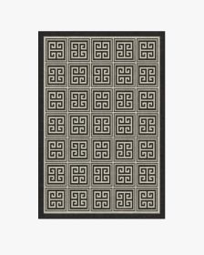 Jonathan Adler Greek Key Black &amp; Ivory Tufted Rug (size: 4'x6')