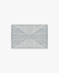 Jonathan Adler Inkdrop Slate Blue Tufted Rug (size: 2'x3')