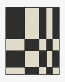 Coen Check Black &amp; Ivory Tufted Rug (size: 8'x10')