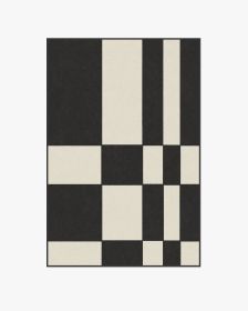 Coen Check Black &amp; Ivory Tufted Rug (size: 4'x6')