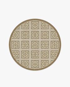 Jonathan Adler Greek Key Natural Gold Rug (size: 5' Round)