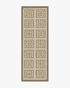 Jonathan Adler Greek Key Natural Gold Rug (size: 2.5'x8')