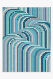 Jonathan Adler Waterfall Ocean Blue Rug (size: 9'x12')