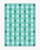 Outdoor Picnic Plaid Rug in PANTONEâ„¢ Neptune Green