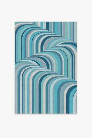 Jonathan Adler Waterfall Ocean Blue Rug (size: 4'x6')