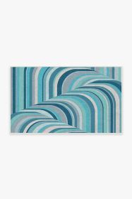Jonathan Adler Waterfall Ocean Blue Rug (size: 3'x5')