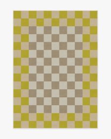 Jonathan Adler Checker Border Chartreuse Rug (size: 5'x7')