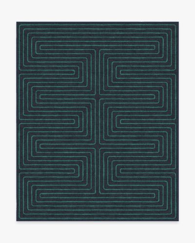 Jonathan Adler Labyrinth Navy &amp; Teal Rug