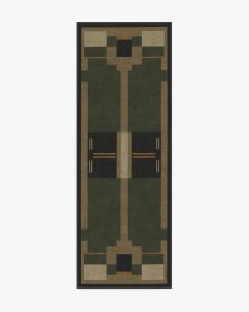 Architectural Digest Monolith Olive Green Rug (size: 2.5'x8')