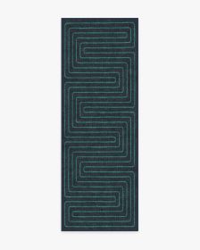 Jonathan Adler Labyrinth Navy &amp; Teal Rug (size: 2.5'x8')