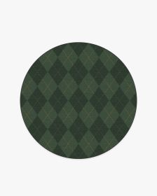 Oliver Argyle Forest Green Rug (size: 5' Round)
