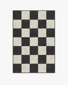 Jaque Checkered Black Tufted Rug (size: 4'x6')