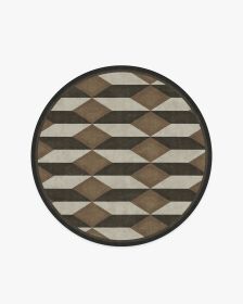 Martyn Lawrence Bullard Oak Black &amp; Camel Tufted Rug (size: 5' Round)