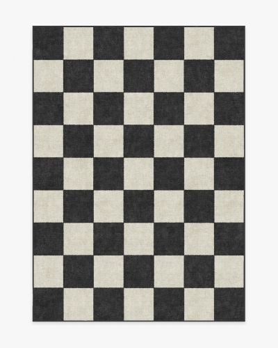 Jaque Checkered Black Tufted Rug