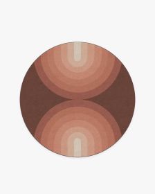 Absida Vintage Rose Rug (size: 5' Round)