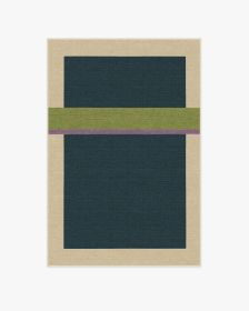 Architectural Digest Breakout Teal &amp; Chartreuse Rug (size: 4'x6')