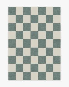 Jaque Checkered Slate Green Rug (size: 5'x7')