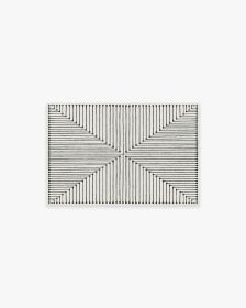 Jonathan Adler Inkdrop Black &amp; Ivory Rug (size: 2'x3')