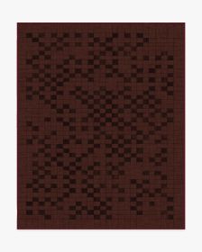 Shiloh Check Burgundy Rug (size: 8'x10')