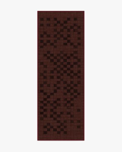 Shiloh Check Burgundy Rug