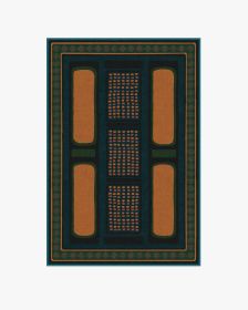 Architectural Digest Nerissa Teal &amp; Gold Rug (size: 4'x6')