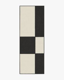 Coen Check Black &amp; Ivory Rug (size: 2.5'x8')