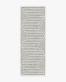 Jonathan Adler Labyrinth Black &amp; Ivory Rug (size: 2.5'x8')