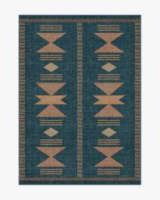 Lark Blue &amp; Rose Rug (size: 5'x7')
