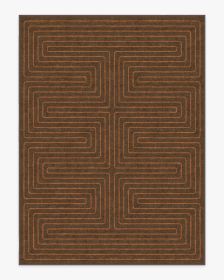 Jonathan Adler Labyrinth Brown &amp; Orange Rug (size: 9'x12')