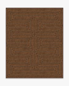 Jonathan Adler Labyrinth Brown &amp; Orange Rug (size: 8'x10')